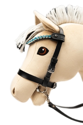 My Hobby Horse Pandebånd - Sort med blå sten